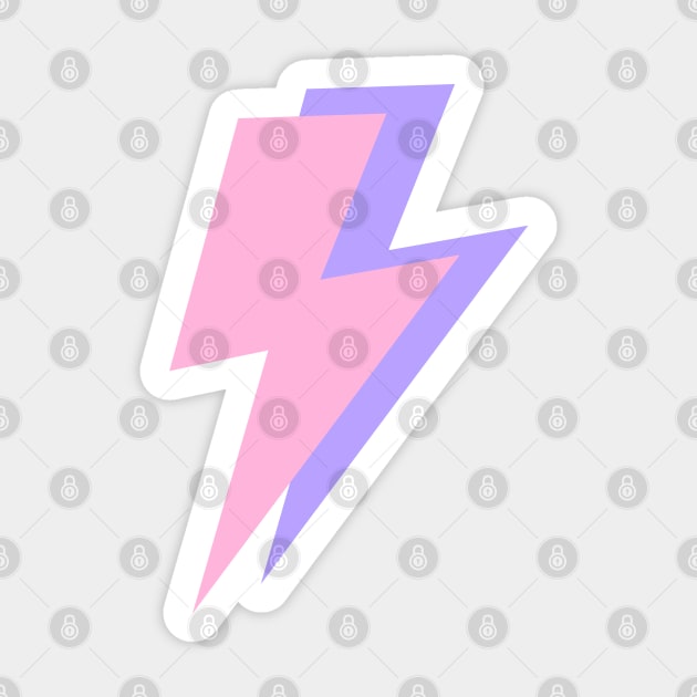 Pink and Purple Lightning Bolts Sticker by OneThreeSix